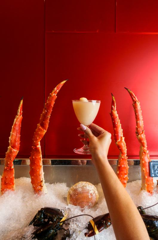 Seafood tower food photography